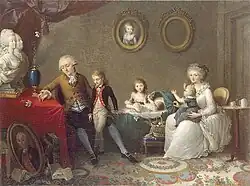 Le Comte Pierre-Jean de Bourcet et sa famille (1791)