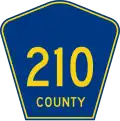 County Road 210 marker
