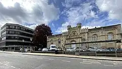 County Hall (1841 original incorporating council chamber to right, 1973 office extension to left)