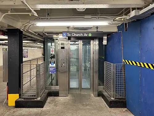Elevator to the platform