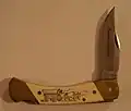 Schrade Scrimshaw Covered Wagon SC507 knife