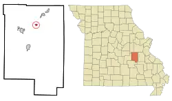 Location of Leasburg, Missouri