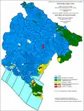 Religious structure of Montenegro by settlements 1991