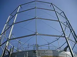 Gas holder at Cross Gates, Leeds, first of a former twin holder station built around 1900