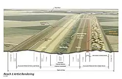 A rendering of what the channel portion of the FM Area Diversion Project may look like.