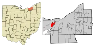 Location in Cuyahoga County, Ohio