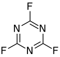 Skeletal formula of cyanuric fluoride