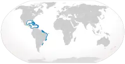 Caribbean reef shark geographic range