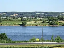 View of Czarże from Kozielec on the other side of the Vistula river