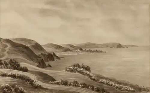 Early 19th-century sketch of Aberaeron