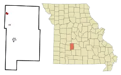 Location of Urbana, Missouri