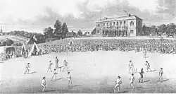 A cricket match at Darnall in the 1820s