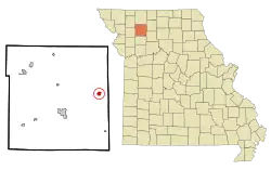 Location of Jamesport, Missouri