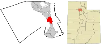 Location in Davis County and the state of Utah