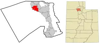 Location in Davis County and the state of Utah