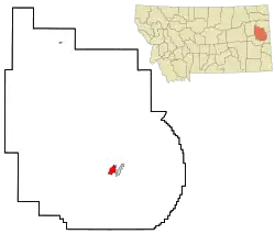 Location of West Glendive, Montana