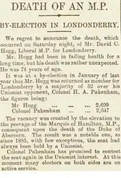 Daily Telegraph story on his death