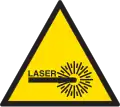 Laser radiation safety symbol