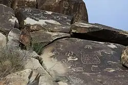 Desert rock art panels