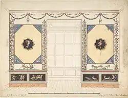 Design for a room in the Etruscan or Pompeian style, from 1833, in the Metropolitan Museum of Art (New York City)