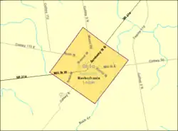 Detailed map of Rushsylvania