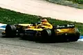 Damon Hill driving the Jordan 198 at the 1998 Spanish Grand Prix.