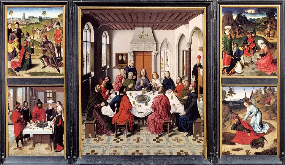Altarpiece of the Holy Sacrament or Triptych of the Last Supper, Dirk Bouts