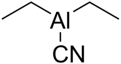Skeletal formula of diethylaluminium cyanide