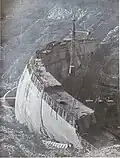 Progress of the Osiglia dam construction. 1938