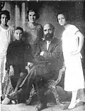 Dimo Hadzhidimov with his family three days prior to his death in 1924