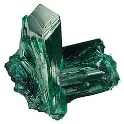 Dioptase crystal, Kimbedi, Pool Department, Republic of Congo (Brazzaville). Size: 2.0 × 1.7 × 1.4&nbsp;cm