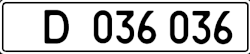 Current diplomatic plate