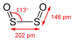structure of disulfur dioxide, S2O2