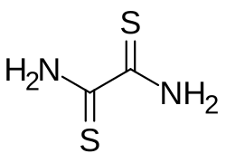 Structural formula of dithiooxamide