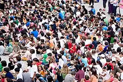 Children at Deutsche Schule Lima Alexander von Humboldt (German School) in Santiago de Surco, Lima.