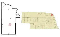 Location of Allen, Nebraska