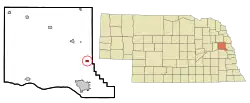 Location of Nickerson, Nebraska