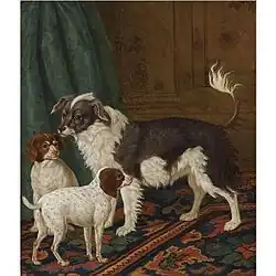 Dog and two puppies in an interior, 1792