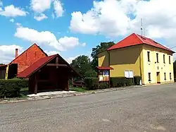 Bus stop and the municipal office