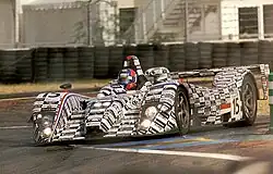 Lammers in the Dome S101 in the Ford chicane at the 2003 Le Mans 24 Hours.