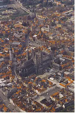 Aerial view of Tournai