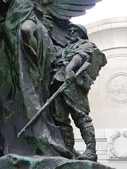 A detail from the central bronze sculpture.