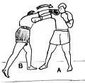 Cross — in counter-punch with a looping