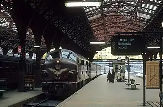 DSB train in Københavns Hovedbanegård