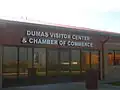 Dumas Visitor Center and Chamber of Commerce office on United States Highway 287 south