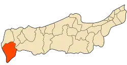 Location of Beni Milleuk within Tipaza Province