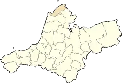 Location of Bou Zedjar within Aïn Témouchent province