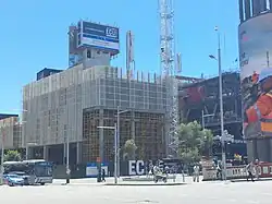 This image shows the progress of construction work on the future Edith Cowan University City campus as of 21 November 2023, the future home of WAAPA
