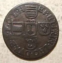 Coin perhaps from the reign of Johann Theodor of Bavaria, 1744–1763