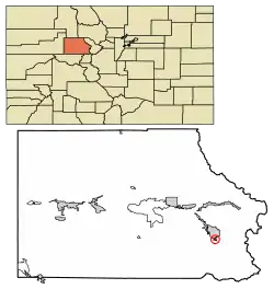 Location of Red Cliff in Eagle County, Colorado.